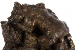 French Antique Bronze Sculpture Family of Bears by Delabrierre - 4617506