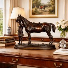 French Antique Bronze Sculpture Race Horse Walter Scott by Alfred Barye - 4485188