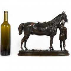 French Antique Bronze Sculpture Race Horse Walter Scott by Alfred Barye - 4485190