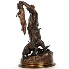 French Antique Bronze Sculpture Scottish Hunter Pierre Jules Mene ca 1900 - 4570210