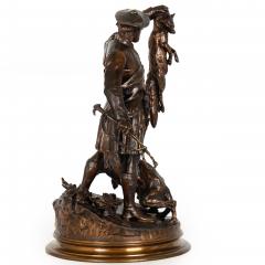 French Antique Bronze Sculpture Scottish Hunter Pierre Jules Mene ca 1900 - 4570211