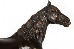 French Antique Bronze Sculpture of Ibrahim Arabian Stallion by Pierre J Mene - 4619921