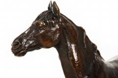 French Antique Bronze Sculpture of Ibrahim Arabian Stallion by Pierre J Mene - 4619922