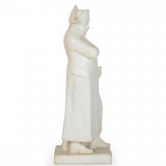 French Antique Carved Alabaster Sculpture Statue of Napoleon 20 1 2 H - 4502503