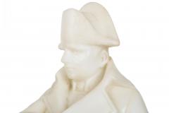 French Antique Carved Alabaster Sculpture Statue of Napoleon 20 1 2 H - 4502509