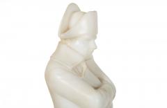 French Antique Carved Alabaster Sculpture Statue of Napoleon 20 1 2 H - 4502511