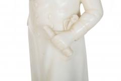 French Antique Carved Alabaster Sculpture Statue of Napoleon 20 1 2 H - 4502512