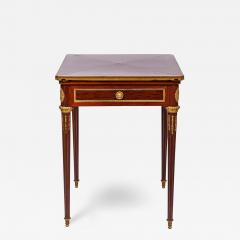 French Antique Ormolu Mounted Mahogany Envelope Games Card Table C 1870 - 2710070