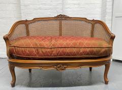 French Antique Style Caned Loveseat - 2121412