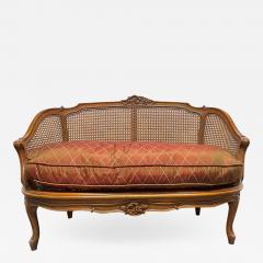 French Antique Style Caned Loveseat - 2122675