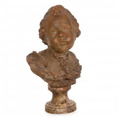French Antique Terracotta Bust of Compte d Artois by Fernand Cianciani - 4575057