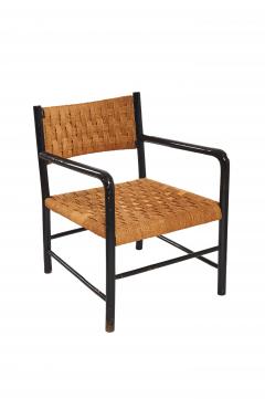 French Arm Chairs with Woven Seat Back Sold as Pair  - 401063