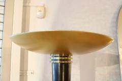 French Art Deco Black Gold Floor Lamp Torchiere 1930s - 3581007
