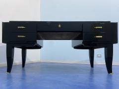 French Art Deco Black Lacquered Executive Desk 1930s - 3155795