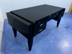French Art Deco Black Lacquered Executive Desk 1930s - 3155797
