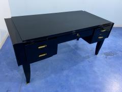French Art Deco Black Lacquered Executive Desk 1930s - 3155798