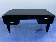 French Art Deco Black Lacquered Executive Desk 1930s - 3155803