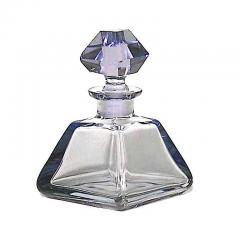 French Art Deco Blue Crystal Perfume Bottle - 4741856