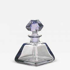 French Art Deco Blue Crystal Perfume Bottle - 4741882