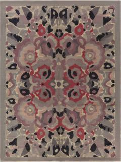 French Art Deco Botanic Handmade Wool Rug - 2455733