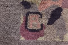 French Art Deco Botanic Handmade Wool Rug - 2455735