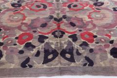 French Art Deco Botanic Handmade Wool Rug - 2455736