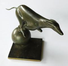 French Art Deco Bronze Greyhound Sculpture - 1828729