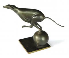 French Art Deco Bronze Greyhound Sculpture - 1828731