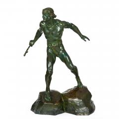 French Art Deco Bronze Sculpture of a Warrior by Ernest Diosi circa 1940 - 4500656