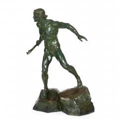 French Art Deco Bronze Sculpture of a Warrior by Ernest Diosi circa 1940 - 4500657
