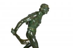 French Art Deco Bronze Sculpture of a Warrior by Ernest Diosi circa 1940 - 4500662
