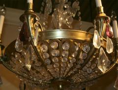 French Art Deco Bronze and Crystal 10 Light Chandelier - 769270