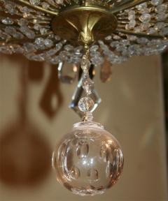 French Art Deco Bronze and Crystal 10 Light Chandelier - 769273