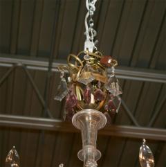 French Art Deco Bronze and Crystal 10 Light Chandelier - 769275