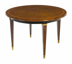 French Art Deco Brown Lacquered Dining Table - 4645250