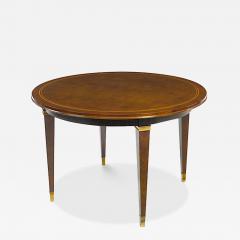 French Art Deco Brown Lacquered Dining Table - 4645257