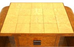 French Art Deco Burl Maple End Table - 4630996