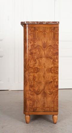 French Art Deco Burl Walnut Console Cabinet - 504116