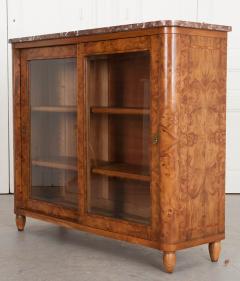 French Art Deco Burl Walnut Console Cabinet - 504117
