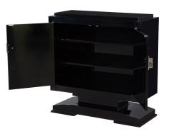 French Art Deco Cabinet in High Gloss Black - 3138214