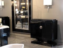 French Art Deco Cabinet in High Gloss Black - 3138222