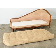 French Art Deco Carved Walnut Chaise - 4150138