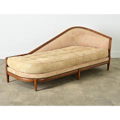 French Art Deco Carved Walnut Chaise - 4150159