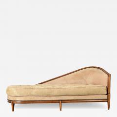 French Art Deco Carved Walnut Chaise - 4160206