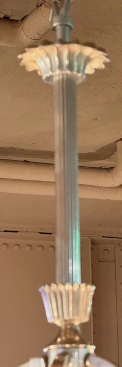 French Art Deco Chandelier with Original Glass Shades - 4360634