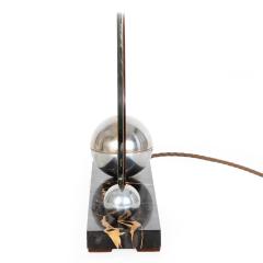 French Art Deco Chrome and Etched Glass Fish Lumiere Table Light - 4805128