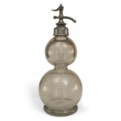 French Art Deco Clear Glass Syphon Bottle - 4732934