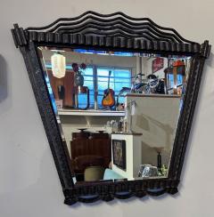 French Art Deco Console Mirror Iron and Portoro Marble Original - 3779009