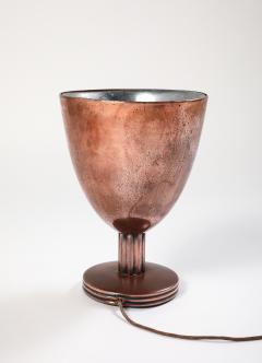 French Art Deco Copper Chalice Form Table Lamp circa 1930 - 4783851