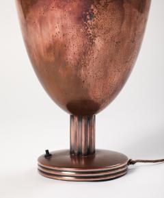 French Art Deco Copper Chalice Form Table Lamp circa 1930 - 4783865